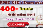 UPSC CDS 1 Exam Notification 2026
