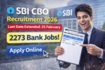 SBI CBO Recruitment 2026 Last Date